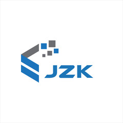 JZK letter technology logo design on white background. JZK creative initials letter IT logo concept. JZK setting shape design
