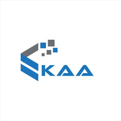 KAA letter technology logo design on white background. KAA creative initials letter IT logo concept. KAA setting shape design
