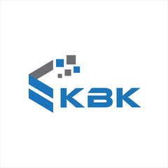 KBK letter technology logo design on white background. KBK creative initials letter IT logo concept. KBK setting shape design
