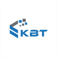 KBT letter technology logo design on white background. KBT creative initials letter IT logo concept. KBT setting shape design
