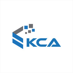 KCA letter technology logo design on white background. KCA creative initials letter IT logo concept. KCA setting shape design
