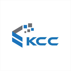 KCC letter technology logo design on white background. KCC creative initials letter IT logo concept. KCC setting shape design
