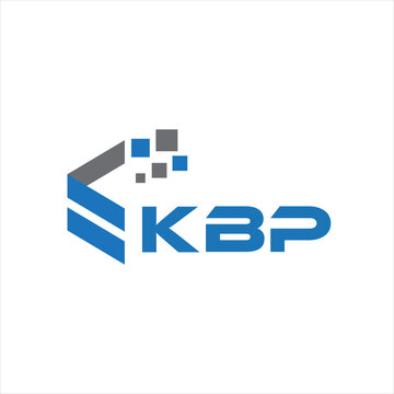 KBP letter technology logo design on white background. KBP creative initials letter IT logo concept. KBP setting shape design
