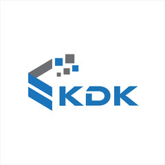 KDK letter technology logo design on white background. KDK creative initials letter IT logo concept. KDK setting shape design
