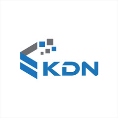 KDN letter technology logo design on white background. KDN creative initials letter IT logo concept. KDN setting shape design
