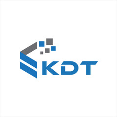 KDT letter technology logo design on white background. KDT creative initials letter IT logo concept. KDT setting shape design
