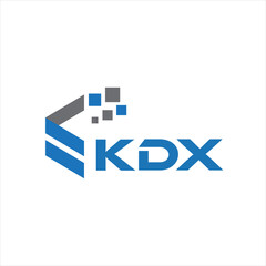 KDX letter technology logo design on white background. KDX creative initials letter IT logo concept. KDX setting shape design
