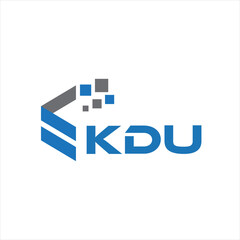 KDU letter technology logo design on white background. KDU creative initials letter IT logo concept. KDU setting shape design
