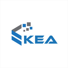 KEA letter technology logo design on white background. KEA creative initials letter IT logo concept. KEA setting shape design

