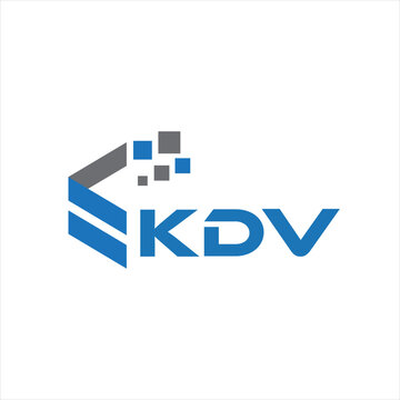 KDV letter technology logo design on white background. KDV creative initials letter IT logo concept. KDV setting shape design
