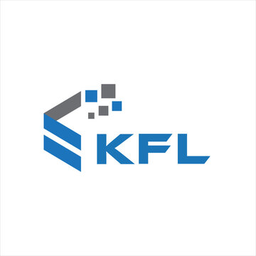 KFL letter technology logo design on white background. KFL creative initials letter IT logo concept. KFL setting shape design
