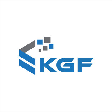 KGF letter technology logo design on white background. KGF creative initials letter IT logo concept. KGF setting shape design
