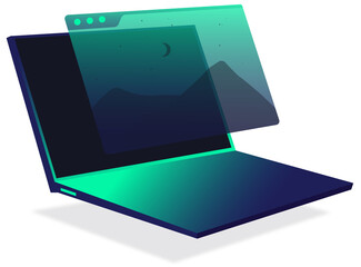 Illustration set of cyber assets