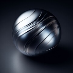 metal ball on a dark background