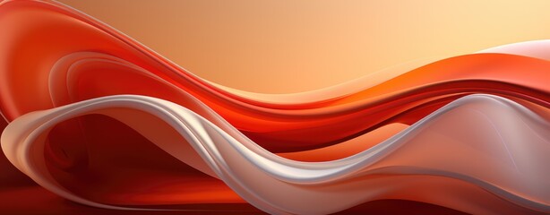 Warm Orange Silk Waves Flowing in Harmonious Elegance.