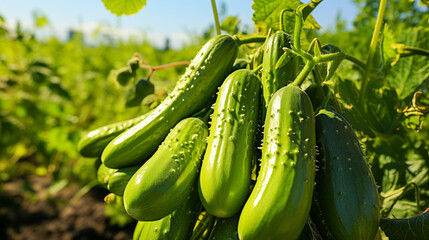 growing cucumbers in the garden