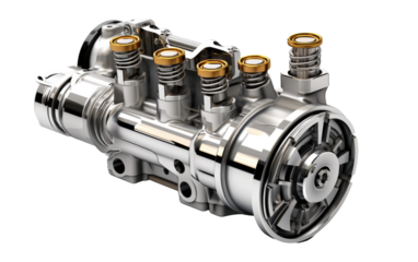 Spinning Magnet Generates Electric Energy on White or PNG Transparent Background