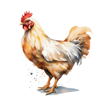 watercolour chicken