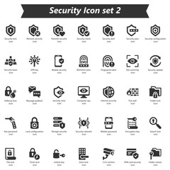 Security Icon Set 2 - obrazy, fototapety, plakaty