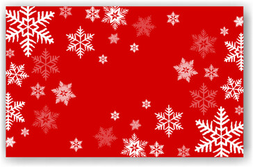 Naklejka na ściany i meble Christmas snowflake with night star light and snow fall abstract background vector illustration eps10