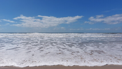 beach and sea whit clouds