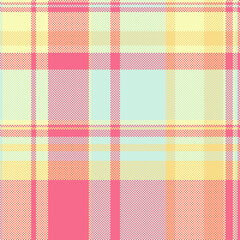 Fabric texture plaid of check tartan seamless with a background vector pattern textile.