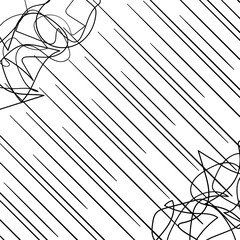 Rows of needles or sharp lines in a diagonal position and tangled wire.