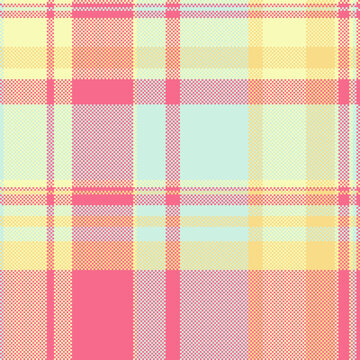 Fabric texture plaid of check tartan seamless with a background vector pattern textile.