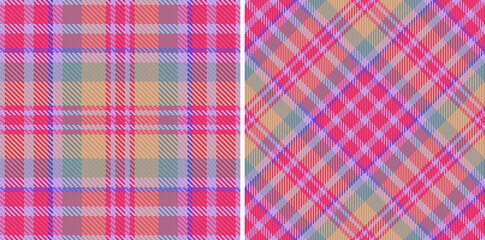 Check fabric plaid of background vector texture with a textile pattern tartan seamless.