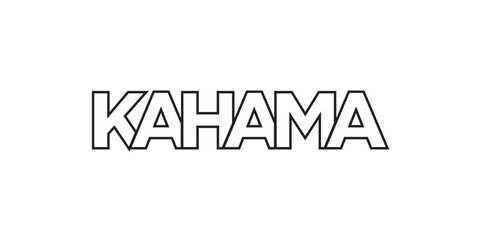 Kahama in the Tanzania emblem. The design features a geometric style, vector illustration with bold typography in a modern font. The graphic slogan lettering.