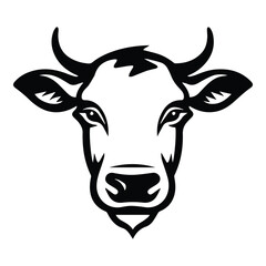 Cow Flat Icon Isolated On White Background
