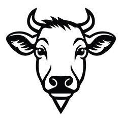 Cow Flat Icon Isolated On White Background