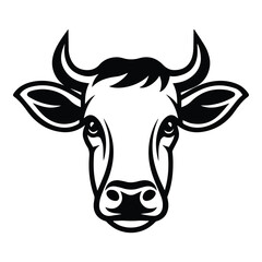 Cow Flat Icon Isolated On White Background
