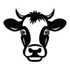 Cow Flat Icon Isolated On White Background