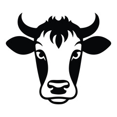 Cow Flat Icon Isolated On White Background