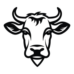 Cow Flat Icon Isolated On White Background