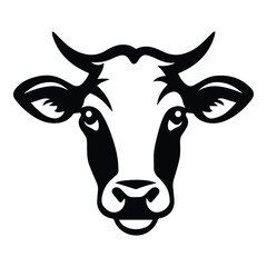 Cow Flat Icon Isolated On White Background