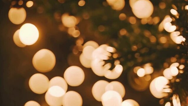 bokeh christmas lights background, blurred vision