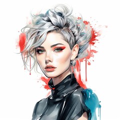 Hairstyle Trends Marker Fashion Art