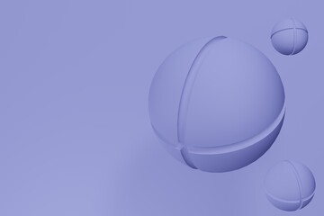abstract background, minimalist  creative wallpaper, soft backdrop, 3d render, sphere or ball, blue color, negative space for text