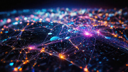 Digital cyberspace and data network connections. Generated with AI