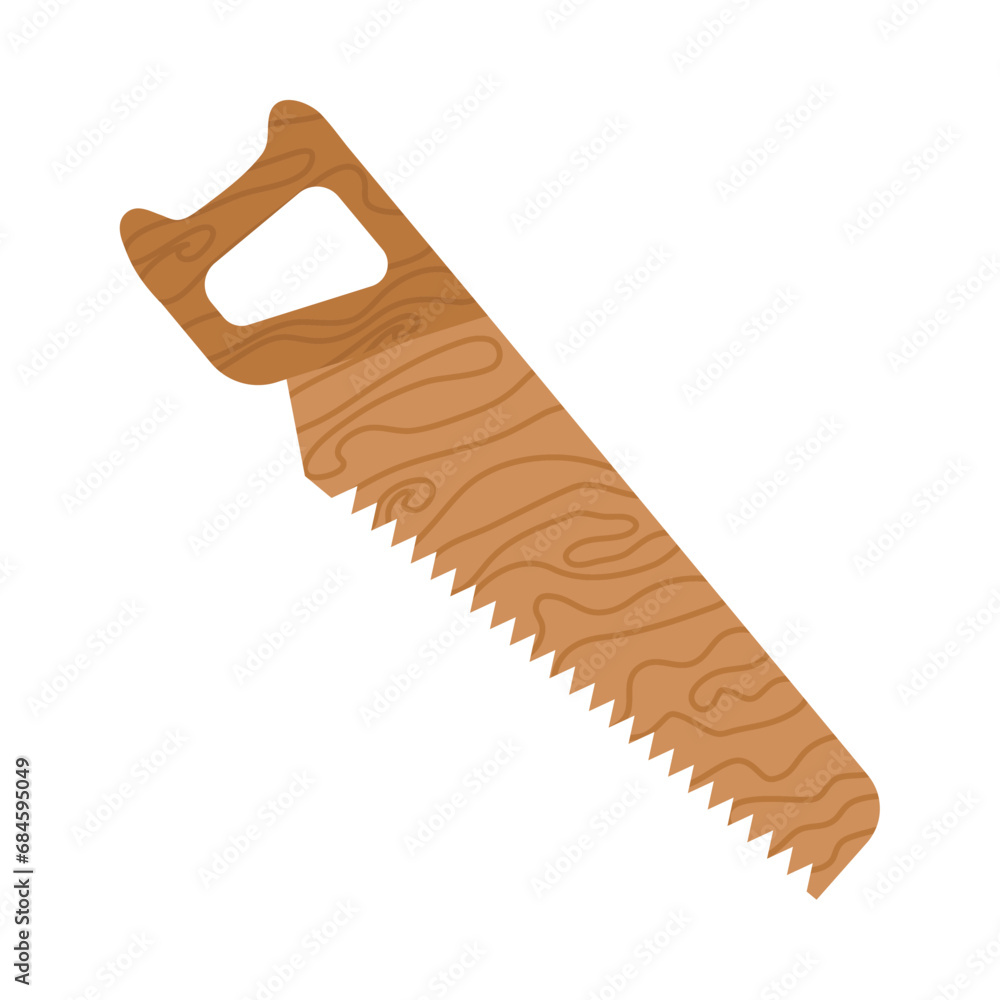 Sticker wooden toy saw