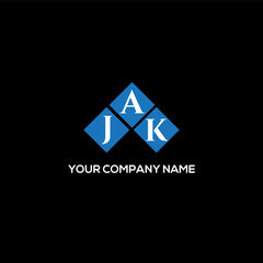 AJK letter logo design on black background. AJK creative initials letter logo concept. AJK letter design.
