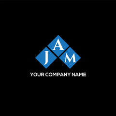 AJM letter logo design on black background. AJM creative initials letter logo concept. AJM letter design.
