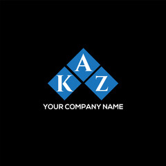 AKZ letter logo design on black background. AKZ creative initials letter logo concept. AKZ letter design.
