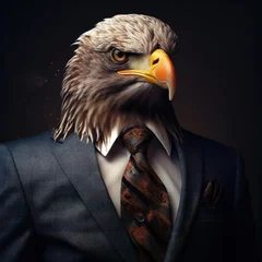 Keuken foto achterwand Eagle in suit and tie © cherezoff