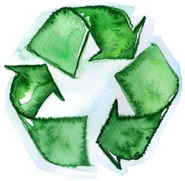 Namalowany znak recyklingu ilustracja