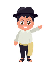 ecuadorian farmer illustration