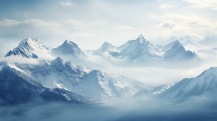 Obraz premium snow covered mountains