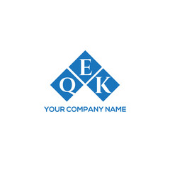 EQK letter logo design on white background. EQK creative initials letter logo concept. EQK letter design.
